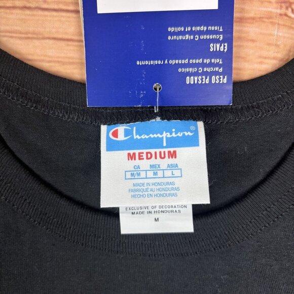 Champion Mens Black T-Shirt  Medium Heritage Heavyweight Fabric - Picture 6 of 10